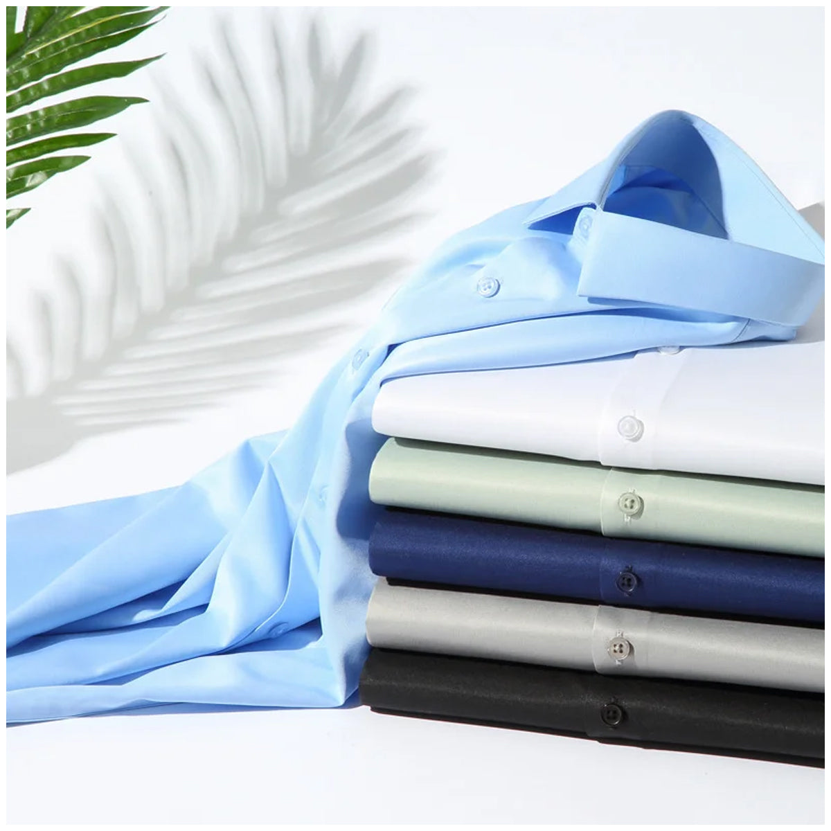 Combo of 2 plain shirts Navy Blue & Light Blue Colour