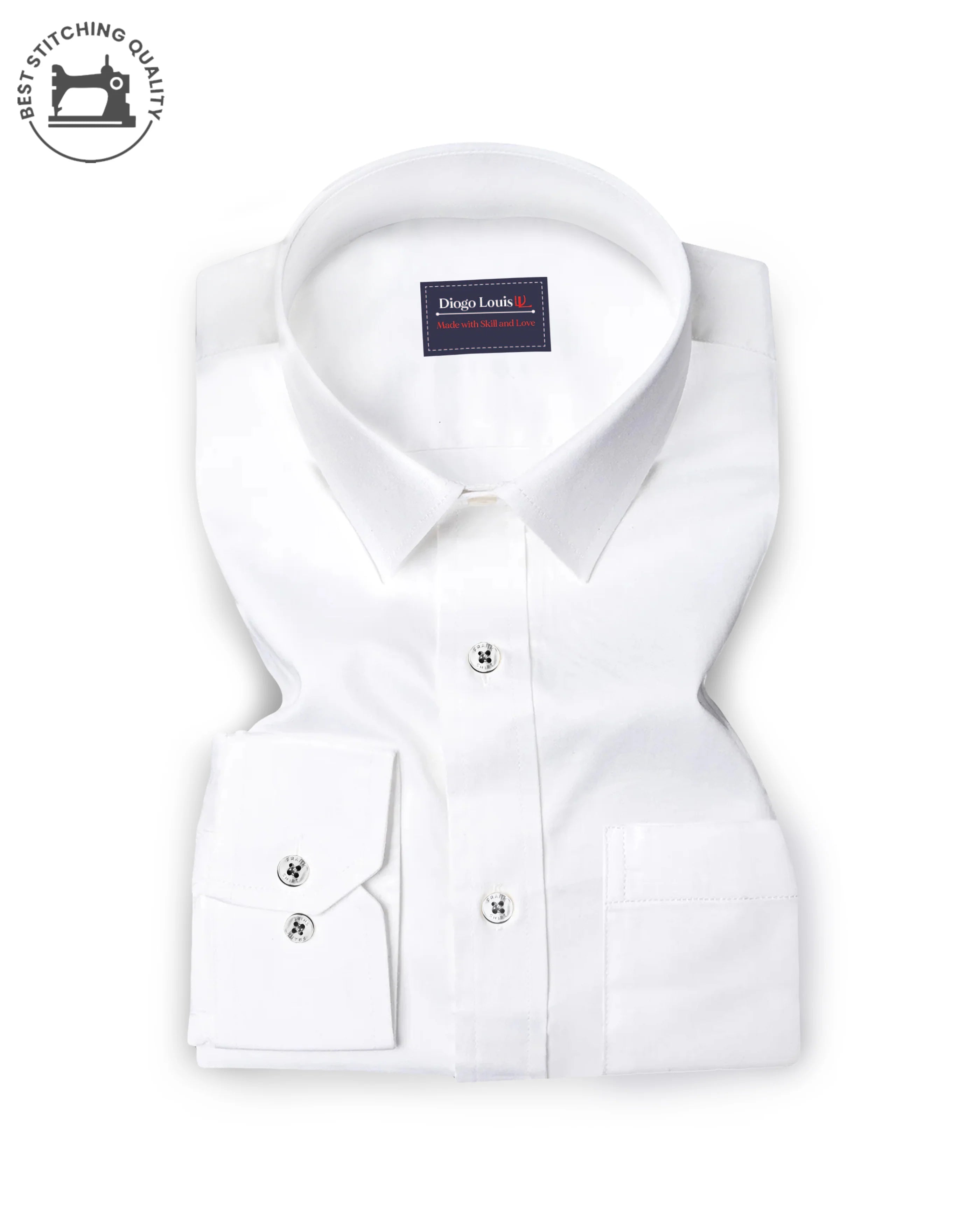Combo of 2 plain shirts White & Light Blue Colour