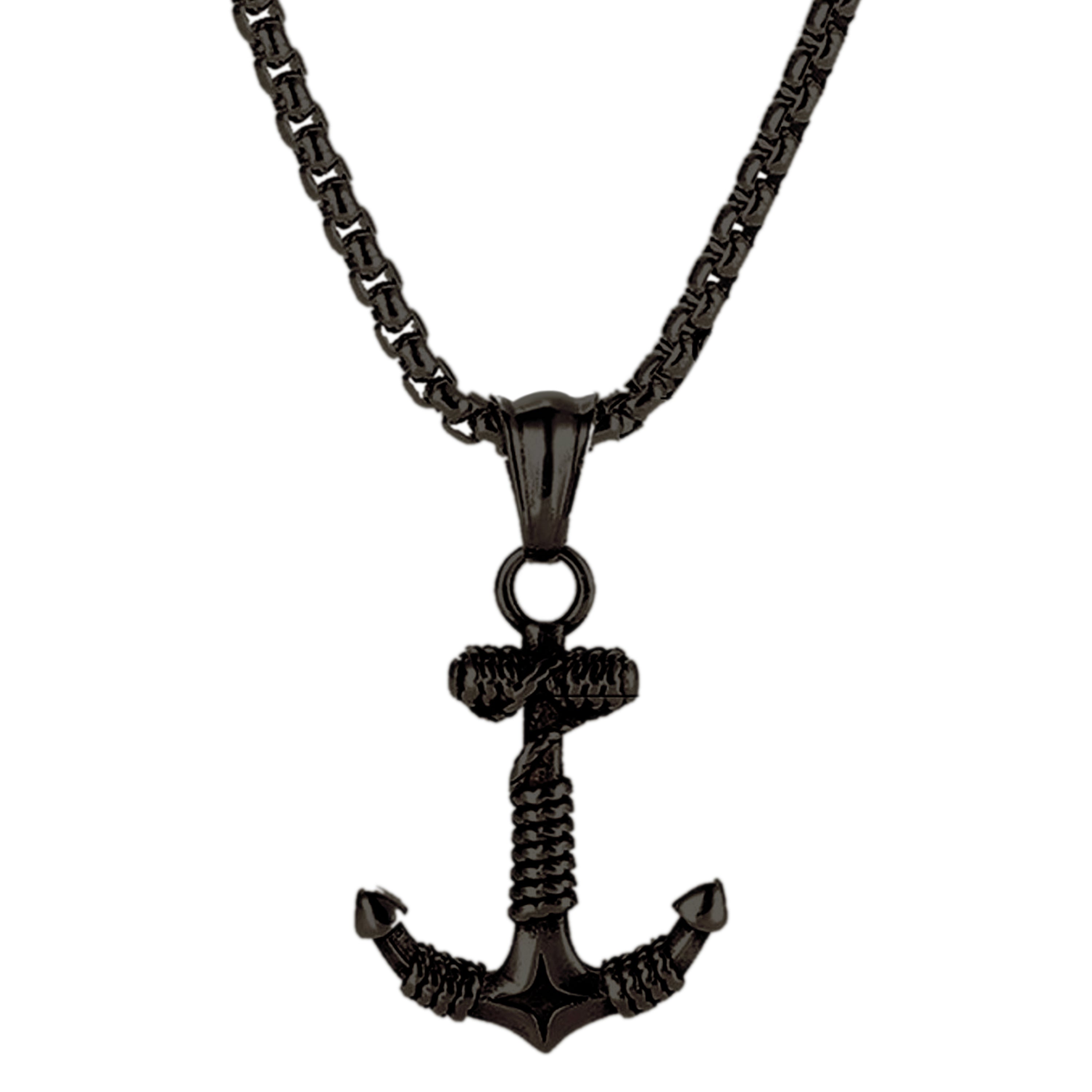 New Black Anchor Pendant