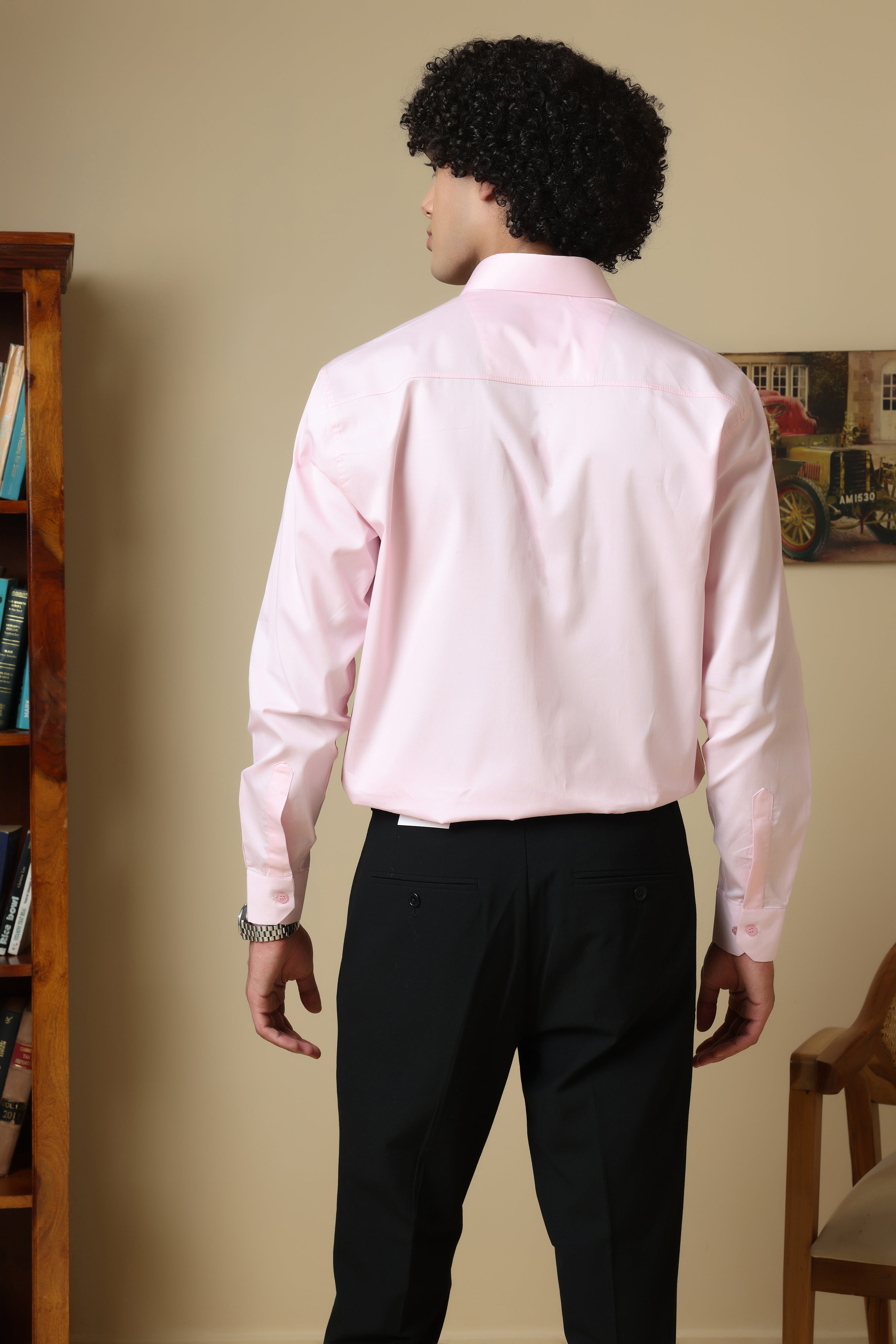 Combo of 2 plain shirts Pink & Navy Blue Colour